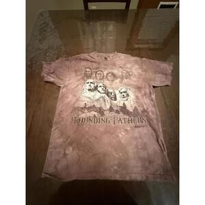 The Mountain T-Shirt The Original Founding Fathers Red Burgundy Tie Dyed Large